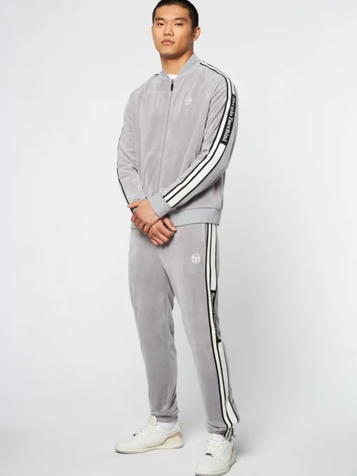 Velour|Sergio Tacchini Pereto Velour Track Jacket- Sleet