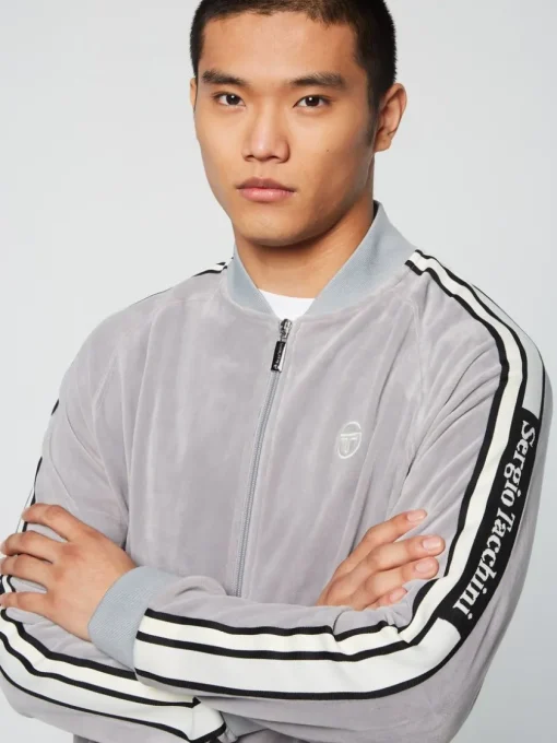 Velour|Sergio Tacchini Pereto Velour Track Jacket- Sleet