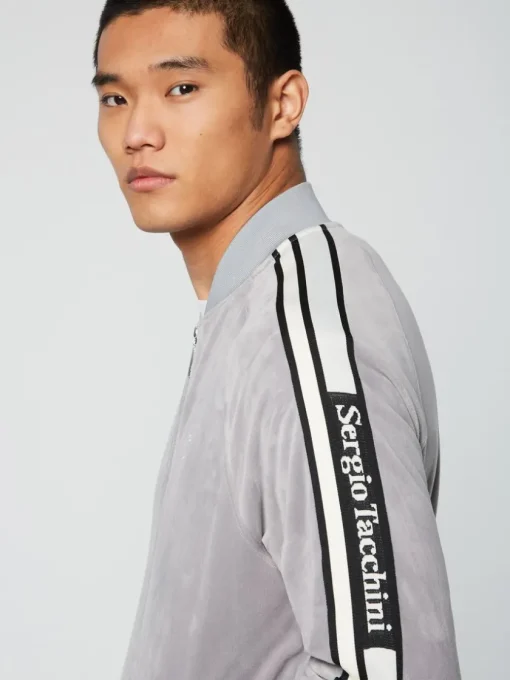 Velour|Sergio Tacchini Pereto Velour Track Jacket- Sleet