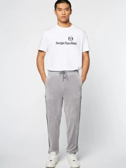Pants And Sweatpants|Sergio Tacchini Pereto Velour Track Pant- Sleet