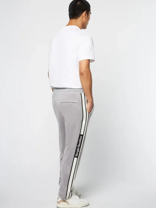 Pants And Sweatpants|Sergio Tacchini Pereto Velour Track Pant- Sleet