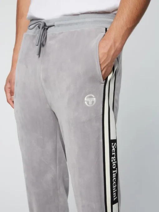 Pants And Sweatpants|Sergio Tacchini Pereto Velour Track Pant- Sleet