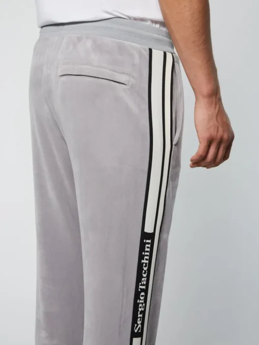 Pants And Sweatpants|Sergio Tacchini Pereto Velour Track Pant- Sleet