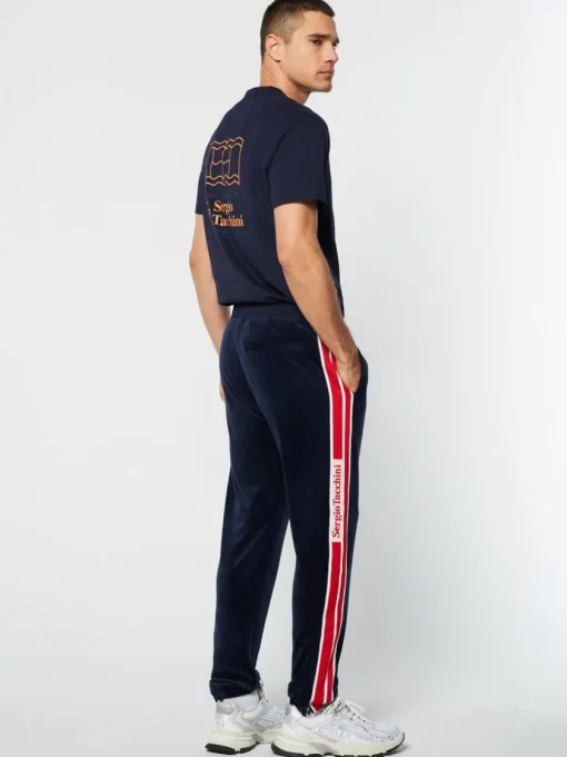 Velour|Sergio Tacchini Pereto Velour Track Pant- Maritime Blue