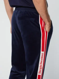 Velour|Sergio Tacchini Pereto Velour Track Pant- Maritime Blue