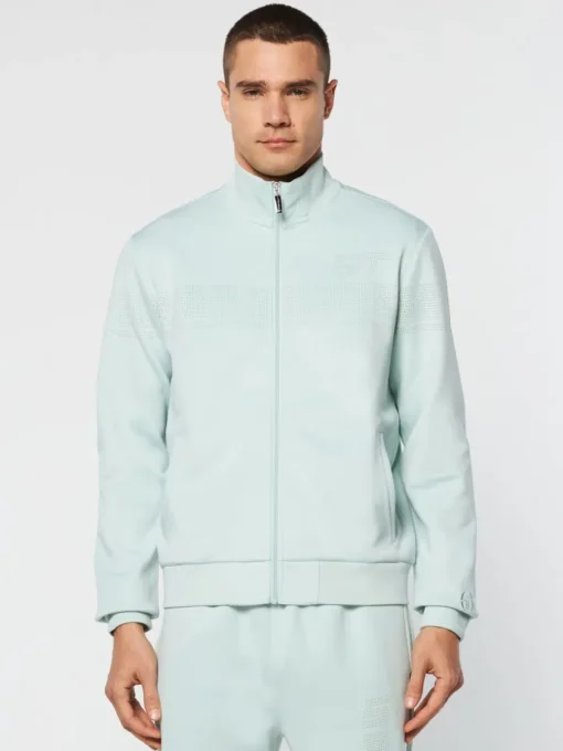 View All|Sergio Tacchini Perforata Track Jacket- Surf Spray