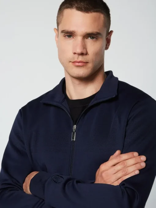 For The Court|Sergio Tacchini Perforata Track Jacket-Maritime Blue