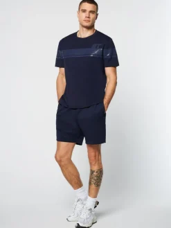 T-Shirts|Sergio Tacchini Perforata T-Shirt- Maritime Blue