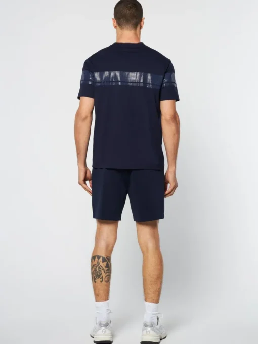 T-Shirts|Sergio Tacchini Perforata T-Shirt- Maritime Blue
