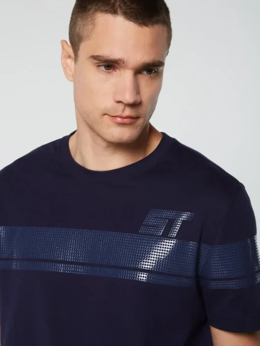 T-Shirts|Sergio Tacchini Perforata T-Shirt- Maritime Blue