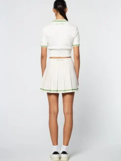 Tops And Sports Bras|Sergio Tacchini Perla Knit Cropped Polo- Gardenia