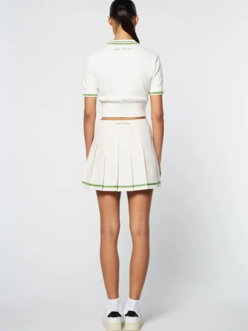 Tops And Sports Bras|Sergio Tacchini Perla Knit Cropped Polo- Gardenia