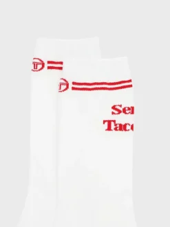 View All|Sergio Tacchini Prep Crew High Socks- White