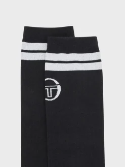 View All|Sergio Tacchini Prep Knee High Socks- Black