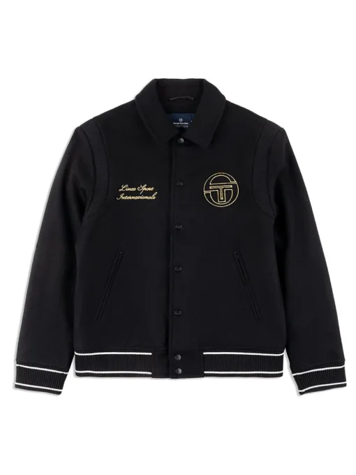 View All|Sergio Tacchini Prep Wool Varsity Jacket- Black