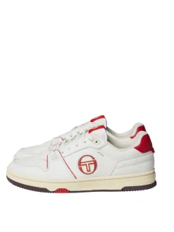 Shoes|Sergio Tacchini Prime Shot Da Sneaker- Antique White/ Almond Oil/ Adrenaline Red
