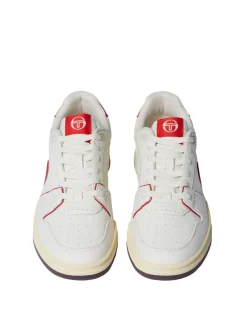 Shoes|Sergio Tacchini Prime Shot Da Sneaker- Antique White/ Almond Oil/ Adrenaline Red