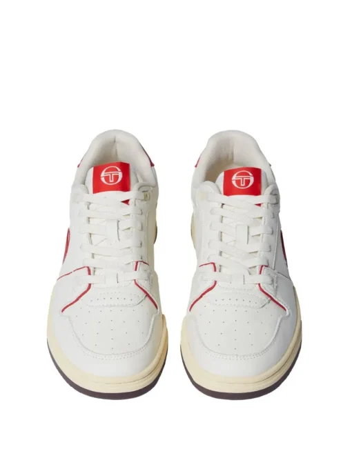 Shoes|Sergio Tacchini Prime Shot Da Sneaker- Antique White/ Almond Oil/ Adrenaline Red