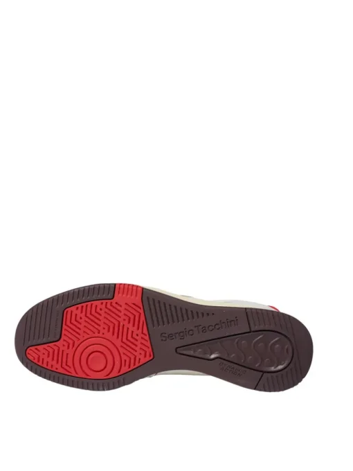 Shoes|Sergio Tacchini Prime Shot Da Sneaker- Antique White/ Almond Oil/ Adrenaline Red