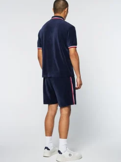 Polos|Sergio Tacchini Primo Velour Polo- Maritime Blue
