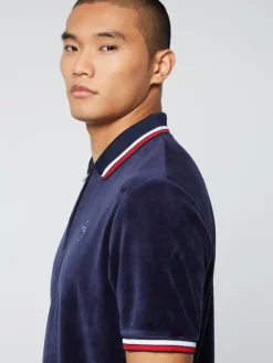 Polos|Sergio Tacchini Primo Velour Polo- Maritime Blue