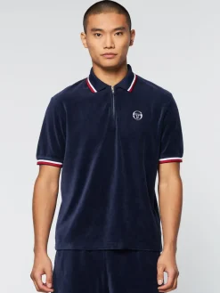 Velour|Sergio Tacchini Primo Velour Polo- Maritime Blue