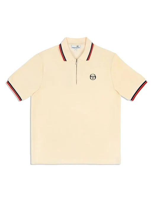 Velour|Sergio Tacchini Primo Velour Polo- Pearl Ivory