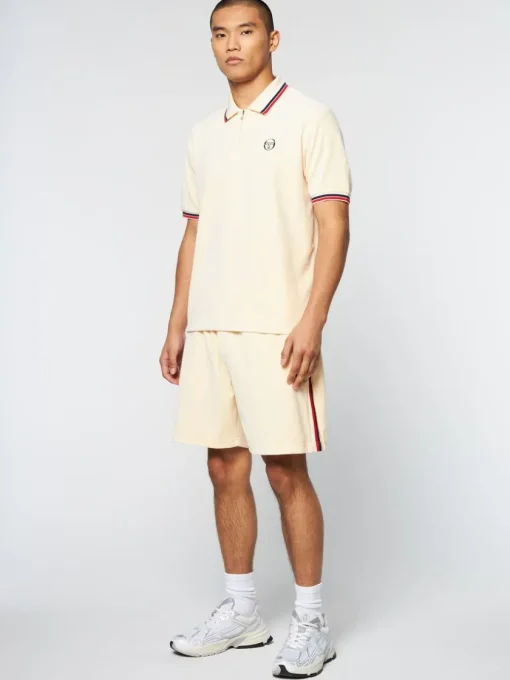 Velour|Sergio Tacchini Primo Velour Polo- Pearl Ivory