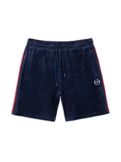 Shorts And Swim|Sergio Tacchini Primo Velour Short- Maritime Blue