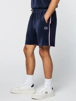 Shorts And Swim|Sergio Tacchini Primo Velour Short- Maritime Blue