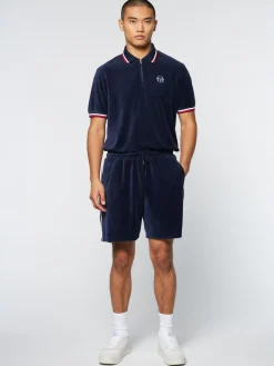 Shorts And Swim|Sergio Tacchini Primo Velour Short- Maritime Blue