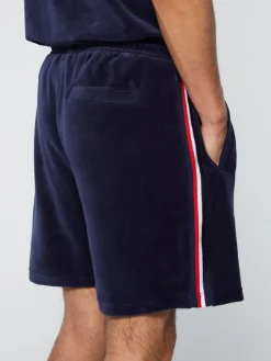 Shorts And Swim|Sergio Tacchini Primo Velour Short- Maritime Blue