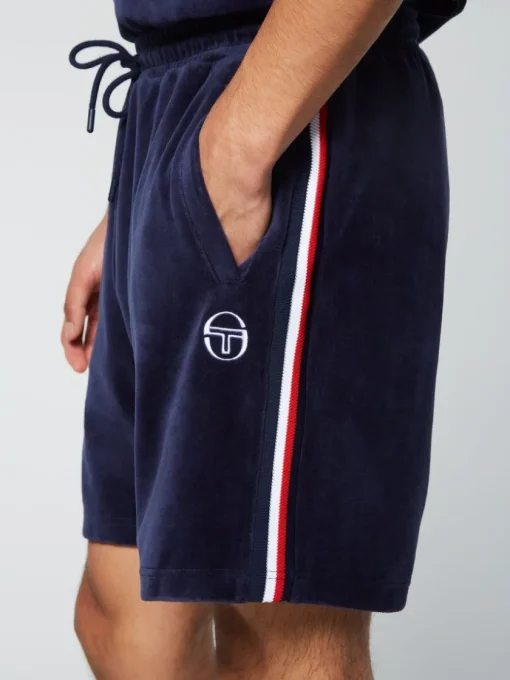 Velour|Sergio Tacchini Primo Velour Short- Maritime Blue