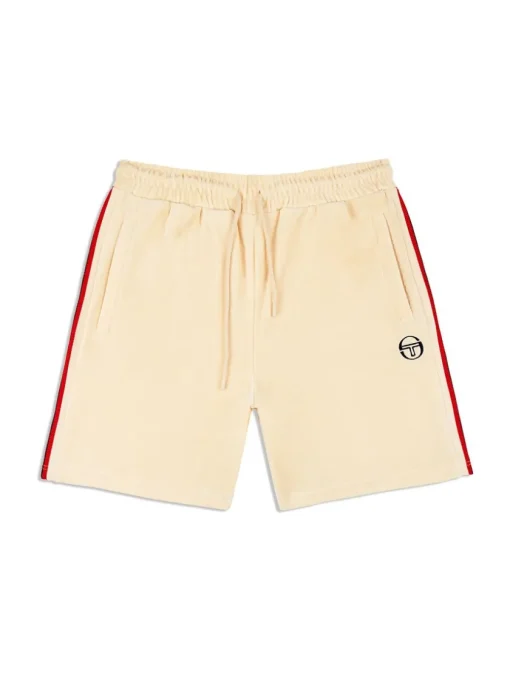 Shorts And Swim|Sergio Tacchini Primo Velour Short- Pearl Ivory