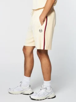 Shorts And Swim|Sergio Tacchini Primo Velour Short- Pearl Ivory