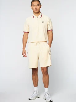Shorts And Swim|Sergio Tacchini Primo Velour Short- Pearl Ivory