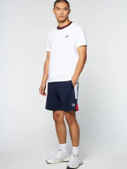T-Shirts|Sergio Tacchini Rainer T-Shirt- White/ Adrenaline Rush