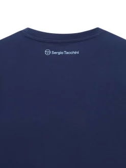T-Shirts|Sergio Tacchini Rally Mch T-Shirt- Navy