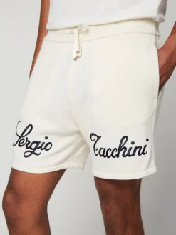 Knitwear|Sergio Tacchini Ricamo Knit Short- Gardenia