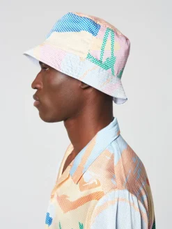 Headwear|Sergio Tacchini Riviera Reversible Bucket Hat- Deep Mint/ Multi