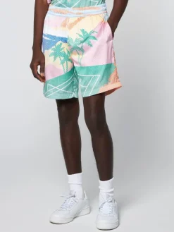 Shorts And Swim|Sergio Tacchini Riviera Short- Deep Mint/ Multi
