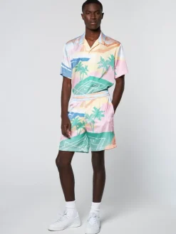 Shorts And Swim|Sergio Tacchini Riviera Short- Deep Mint/ Multi