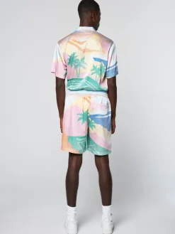 Shorts And Swim|Sergio Tacchini Riviera Short- Deep Mint/ Multi