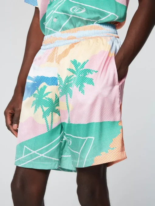 Shorts And Swim|Sergio Tacchini Riviera Short- Deep Mint/ Multi