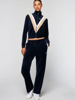 View All|Sergio Tacchini Rosa Velour Track Pant- Maritime Blue