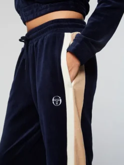 View All|Sergio Tacchini Rosa Velour Track Pant- Maritime Blue