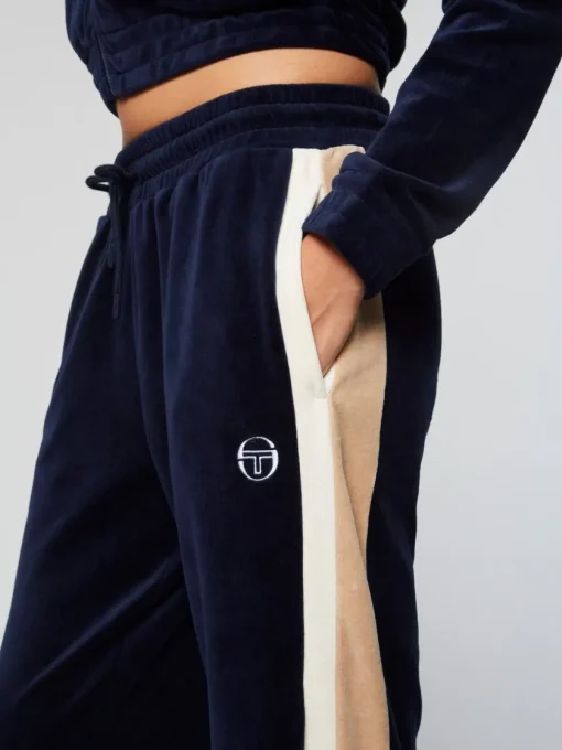 View All|Sergio Tacchini Rosa Velour Track Pant- Maritime Blue
