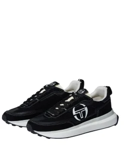 For The Court|Sergio Tacchini 70'S Racer Sneaker- Raven/ Antique White/ December Sky