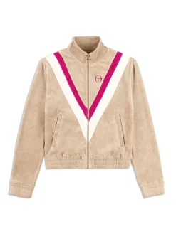 Velour|Sergio Tacchini Sara Velour Track Jacket- Humus