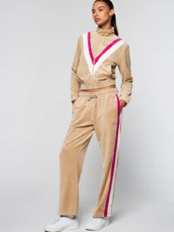 Velour|Sergio Tacchini Sara Velour Track Jacket- Humus